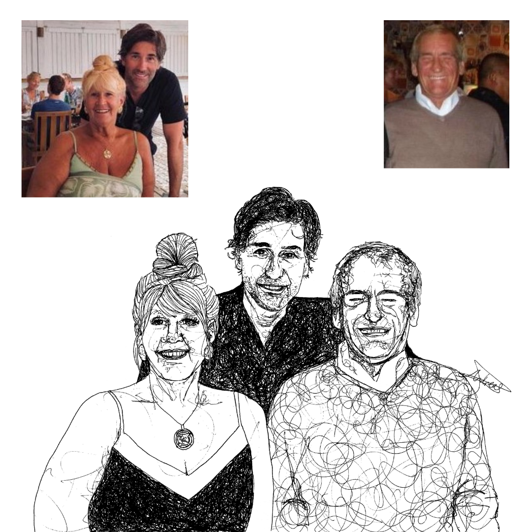 Memorial Add a Loved One Family Custom Portrait Drawing from Photo