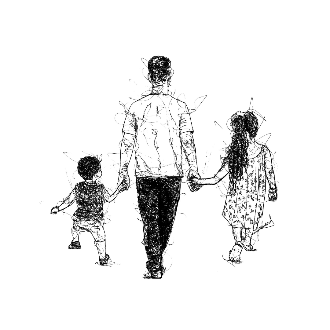 Family & Friends Custom Portrait Drawing from Photo
