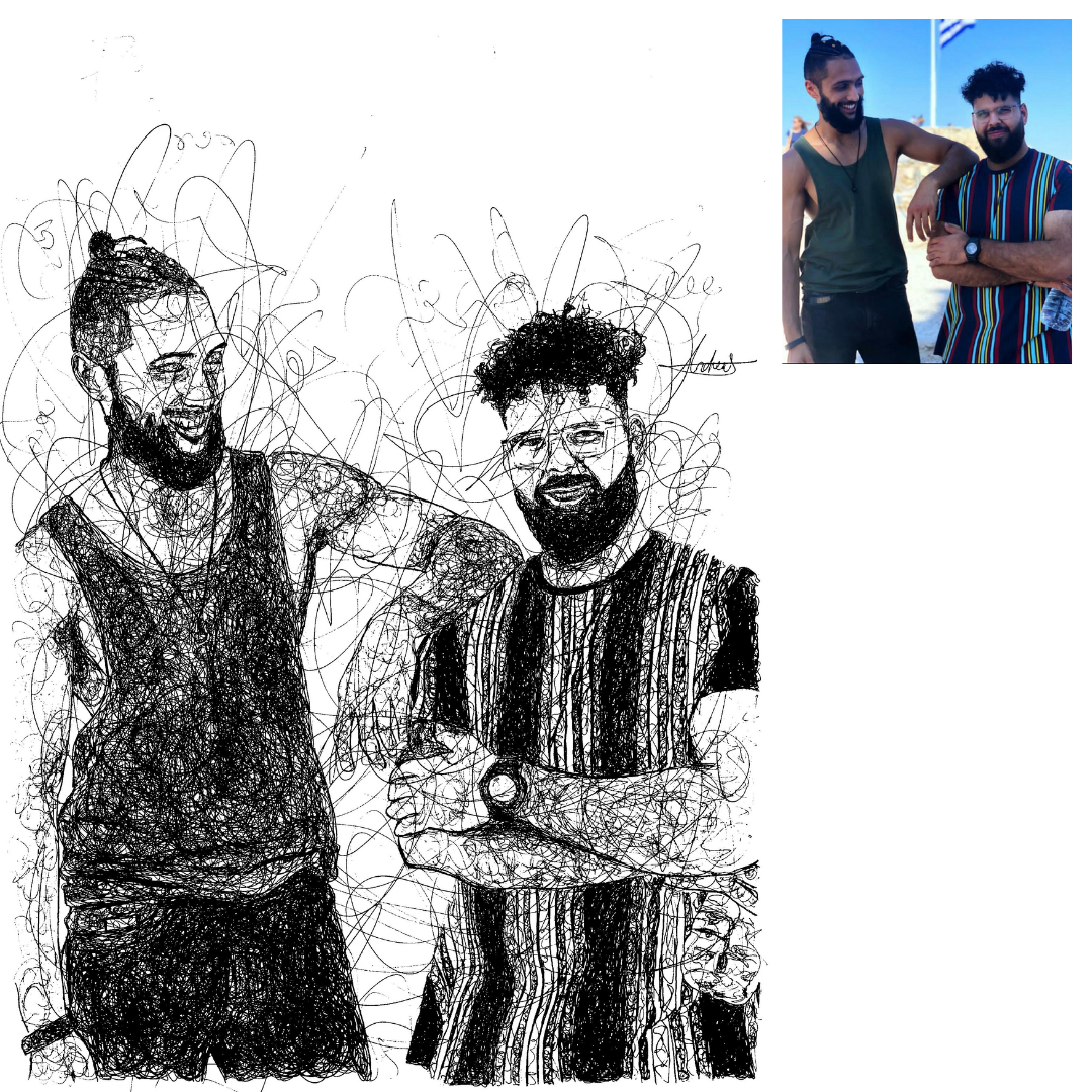 Family & Friends Custom Portrait Drawing from Photo