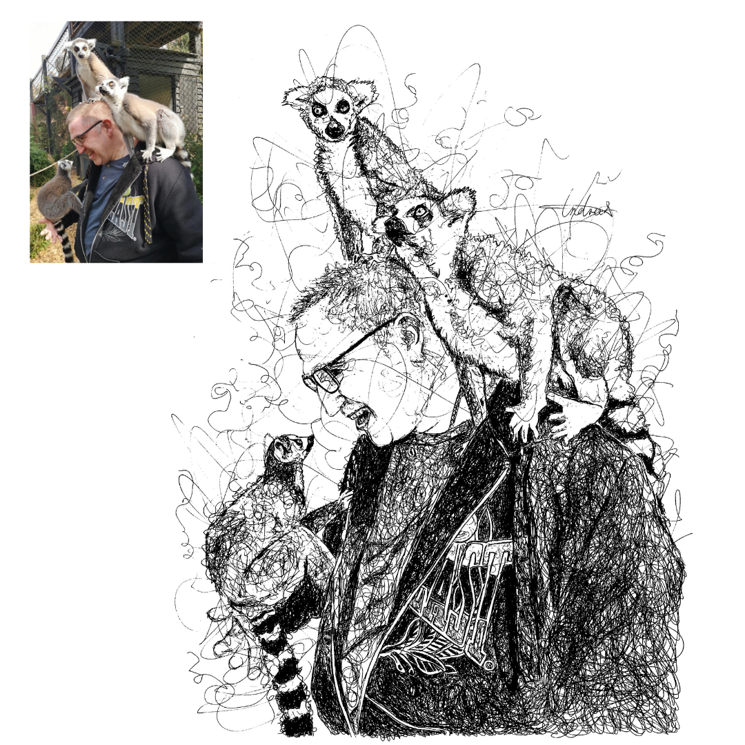 Family & Friends Custom Portrait Drawing from Photo