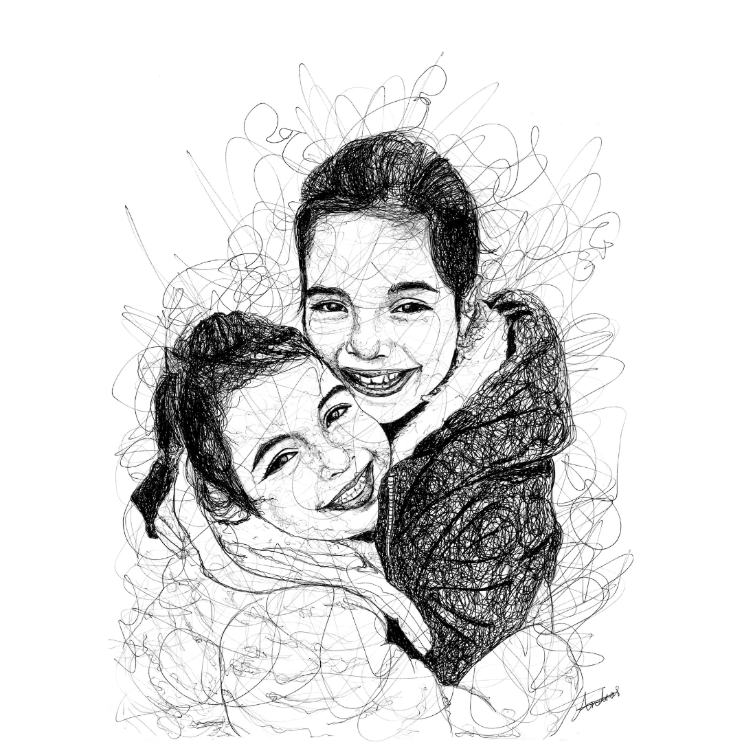 Family & Friends Custom Portrait Drawing from Photo